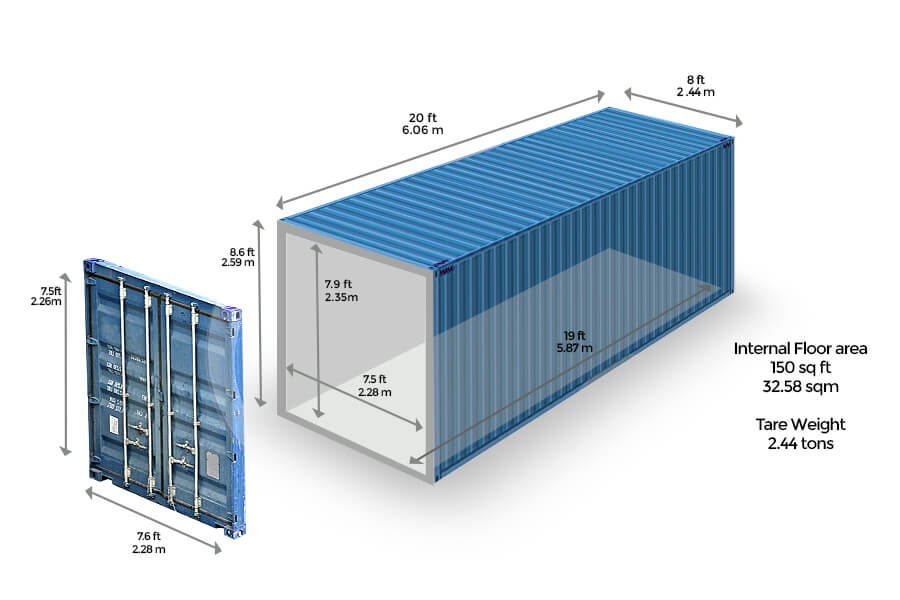shipping container dimensions and sizes